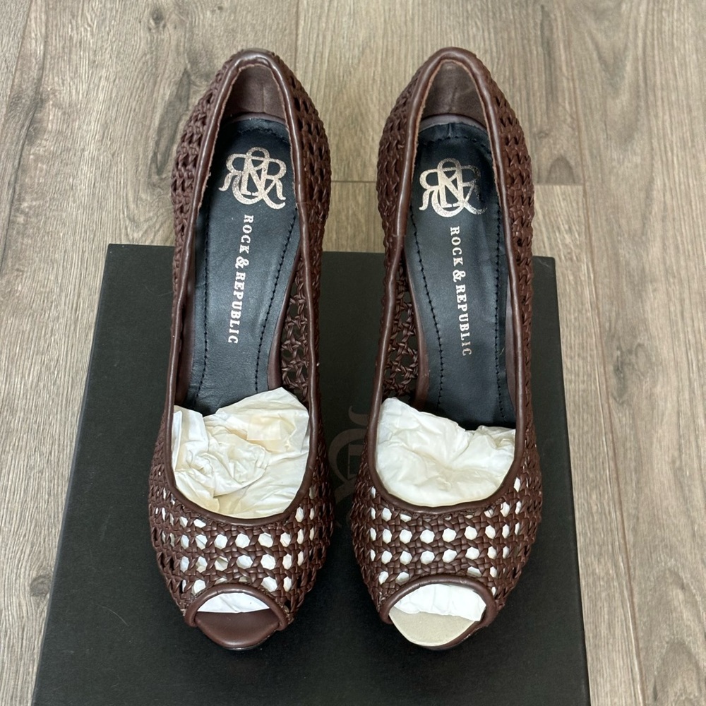 New Rock and Rock & Republic shoes. Brown leather